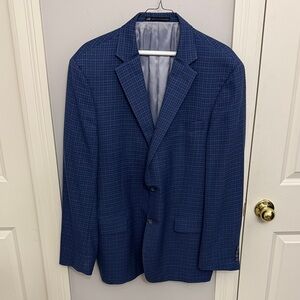 Hart Schaffner Marx Blue Patterned Blazer